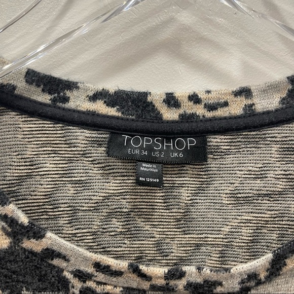 Topshop Brushed Leopard Print Sweater - Picture 5 of 10